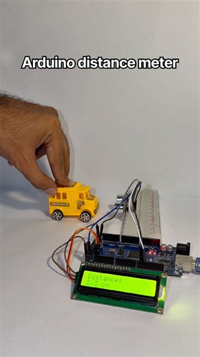 How to Make an Arduino Distance Meter | Ultrasonic Sensor + I2C LCD #diyelectronics