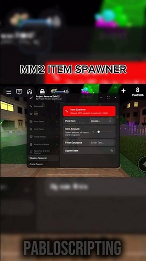 ITEM SPAWNER| MM2 SCRIPT| #roblox #scripting #robloxexecutor