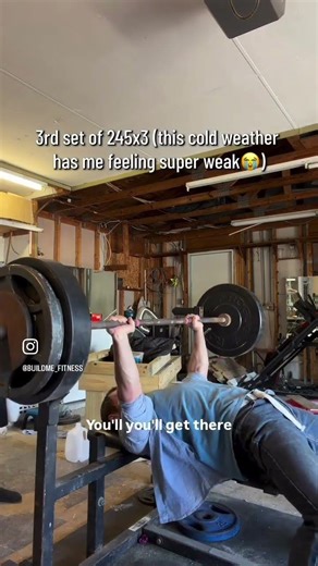 Some days are gonna be better than others, just keep showing up 💪 #benchpress #strengthtraining