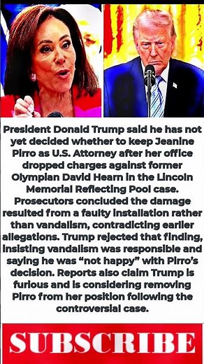 Trump Gives Update On Whether He Will Fire Jeanine Pirro After Reflecting Pool Debacle