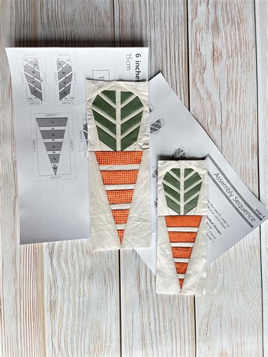 Carrot Paper Pieced Quilt Block Pattern PDF, – 6in, 8in, 10in - Etsy