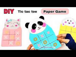 DIY Paper Game | How To Make Tic Toc Toe Game With Paper | Origami tic tac toe game | Paper Crafts