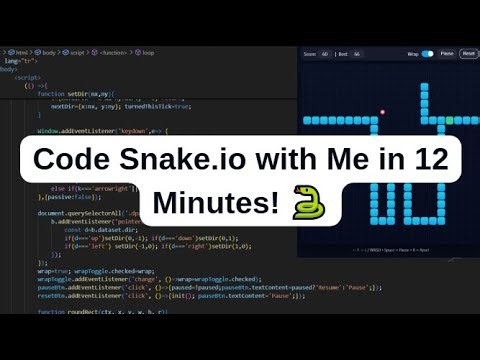 Code Snake.io with Me in 12 Minutes! 🐍