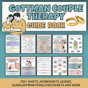 Gottman Method Relationship Therapy Worksheets, Communication Skills, Gottman