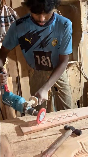 Amazing 2D Design Brushing Process with CNC Machine | Satisfying Woodworking Video