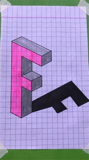 32K views · 235 reactions | Unbelievable 3d drawing letter F #easy #3d #drawings #howtodraw #easydrawing #drawings #foryouシpage #viralreelschallenge #trendingreelsvideo | HARD TOUCH LINE | Facebook