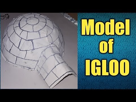 How to make model of igloo/making igloo model/kansalcreation/model of snow house/science project/sst