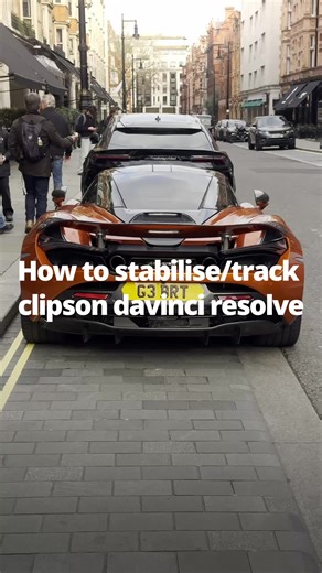 How to stabilise clips in Davinci resolve!! ##tut##fyp##cars##howtotiktok##editing