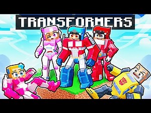 10 Friends On One TRANSFORMER Block In Minecraft!