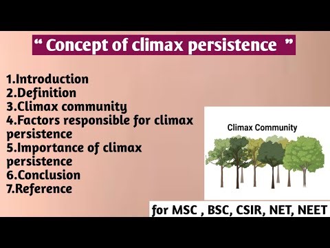 Concept of Climax persistence | Climax community | Factors responsible | Importance