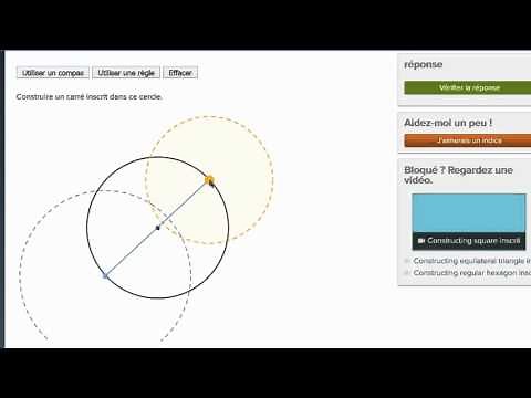 Construire un carré inscrit dans un cercle