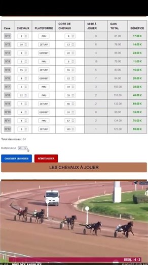 Comment gagner au Simple Gagnant avec un tableau 12 chevaux (Turf PMU) #pmu #zeturf #coursehippique