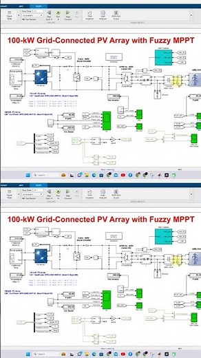 100 kW grid connected pv system with fuzzy and P&O MPPT