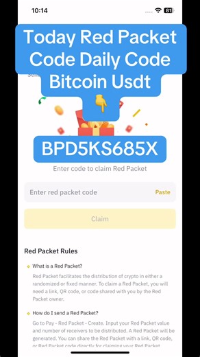 Today red packet code | red packet code | Binance red packet code #redpacketcode #redpacket #redpackets #redpacketbinance #redpacketcodetoday #redpacketcodeinbinance #binance