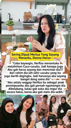 Dona Harun often praises Ricky Harun's wife, Herfiza #artistfamily #foryou #homepage #artist #news