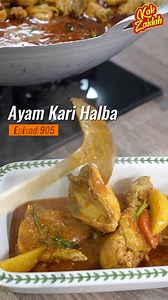 89K views · 1.5K reactions | Ayam Kari Halba #jommasakngankakzaidah ep905 1 ekor ayam 2 biji bawang besar 3 biji cili hijau 6 ulas bawang putih ½ inci halia 2 biji kentang 2 biji buah tomato 1 sm serbuk cili 2 sm serbuk ketumbar 1 st serbuk jintan putih ½ st serbuk kunyit 1 st garam masala 1 sm rempah kari ayam Daun ketumbar 1 sm halba Minyak 2 sm yoghurt Selamat mencuba! ❤️ | Zaidah Ibrahim | Facebook