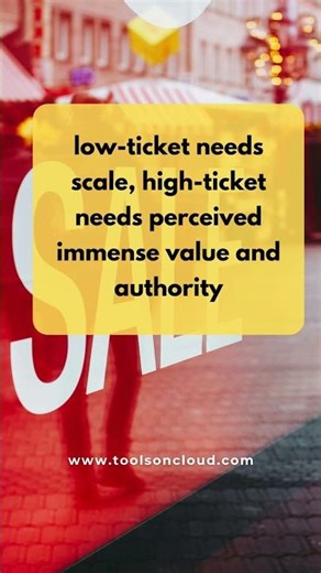 Selling low ticket is harder than high ticket #sales