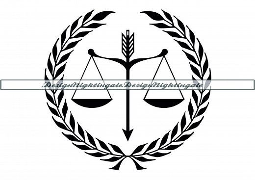 Scales of Justice SVG, Law Clipart, Cricut & Silhouette Cut Files - Etsy