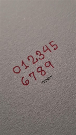 writing numbers using gel pen🖊 #0123456789 #calligraphy #handwriting #numbering #numbers #shorts