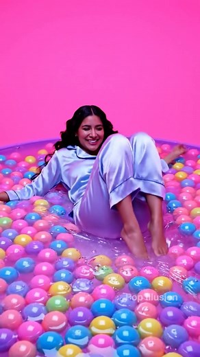 【ASMR】Which bed would you like to have Multi Ball Jelly Bed, Light Beam, Blue Pool Relaxation #asmr