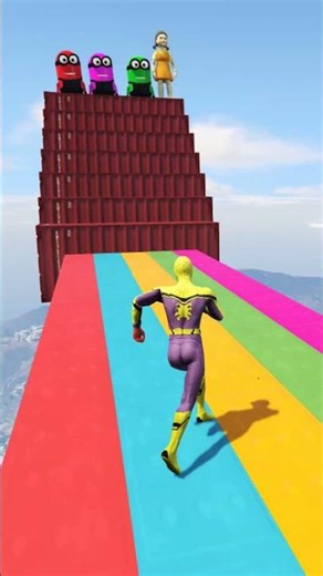 GTA 5 Epic Water Ragdolls Spiderman Jump/Fails Ep #shorts