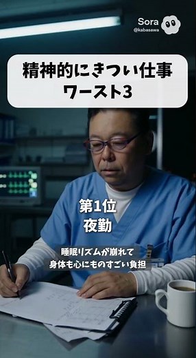 Top 3 Mentally Stressful Jobs [Psychiatrist Shion Kabasawa] #sora2