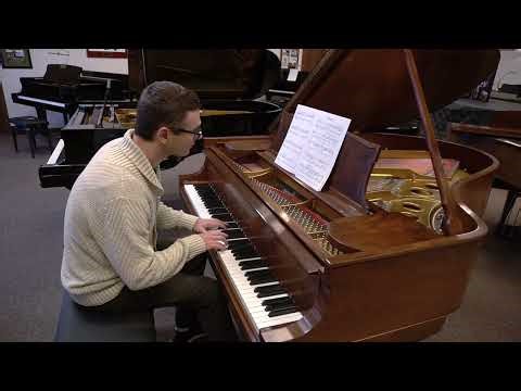 Steinway & Sons 1910 Circassian Walnut Model O Grand Piano - Romanian Folk Dance No. 4 by Bartók
