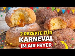 2 Air Fryer Recipes | Perfect for Carnival & Birthdays | Donuts & Quark Ball Recipe