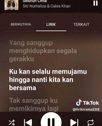 Seluruh Cinta - Siti Nurhaliza & Cakra Khan Lirik