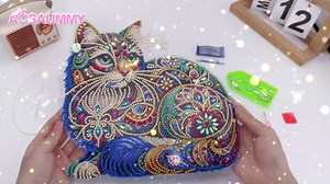 ACSAUMMY Diamond Art Kits for Adults, 5D Diamond Art Painting Desktop DIY Owls Diamond Art Tabletop Animal Diamond Arts and Crafts for Kids Adults Stand Up Gem Painting Kit for Gift, Decoration