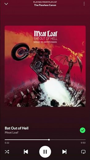 Bat Out of Hell - Meat Loaf (The Flawless Canon)