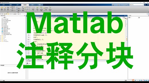 Matlab注释分块