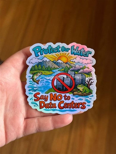 Say No to Data Centers Sticker | Anti Trump, Anti Fascism Sticker, Protest Sticker, Holographic Sticker, Anti Billionaires Sticker - Etsy