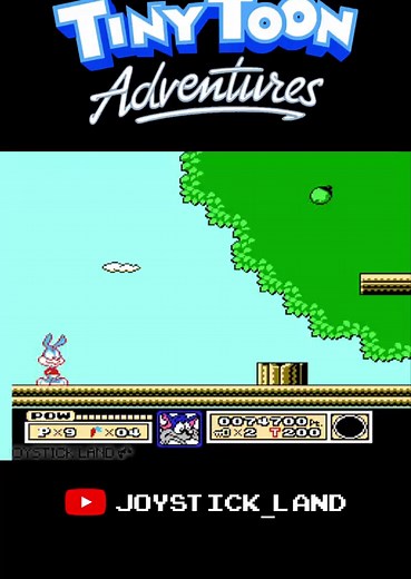 Tiny Toon Adventures Stage 3-1 Gameplay on NES
