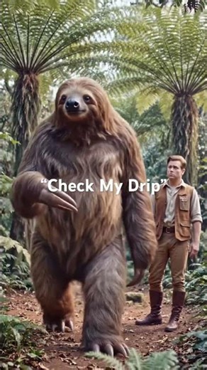 Sloth Says “Check My Drip!” While Everyone Watches 😂🌿@wildlifeLensTV