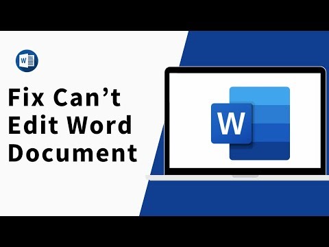 How to Fix Can't Edit Word Document Problem