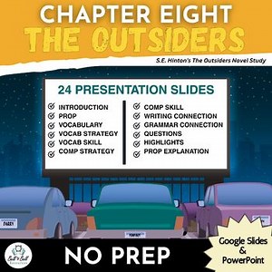 The Outsiders Chapter 8 Companion Presentation | Novel Study for Middle School