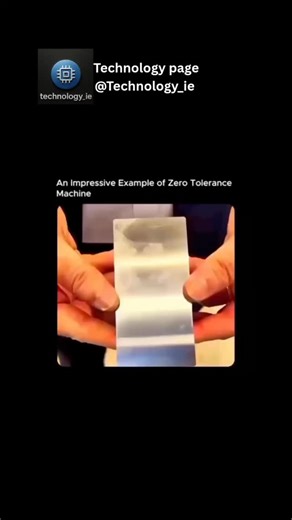 Technology page on Instagram: "An Impressive Example of Zero Tolerance Machine showcased in this mind‑blowing demo! Witness the incredible precision of cutting‑edge engineering as a razor‑thin metal sheet effortlessly slices through another piece with absolutely no margin for error, embodying the ultimate zero‑tolerance philosophy. Every microscopic detail is engineered to perfection, revealing the astonishing capabilities of modern manufacturing and materials science. This jaw‑dropping display 