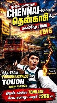 💢CHENNAI-ல இருந்து குற்றால SEASON-க்கு புது TRAIN வெறும் ₹260-ல!!! Tambaram-Tenkasi Express #shorts