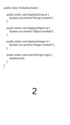 Java method overload tricky question