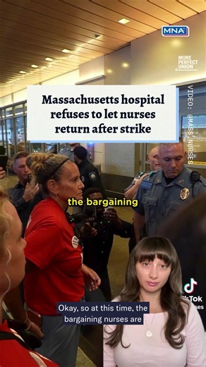 Video from @mass.nurses This billion dollar hospital refused to let nurses return to work after strike.