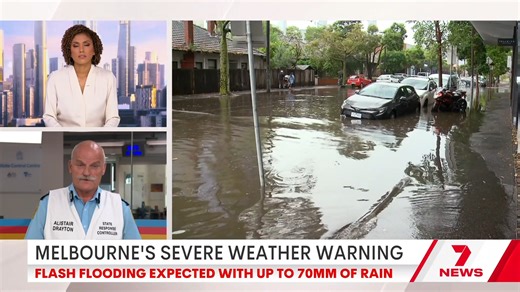 A severe weather warning has been issued for Melbourne and other parts of central Victoria. Alistair Drayton from the State Emergency Service joins Karina Carvalho. | 7NEWS Melbourne