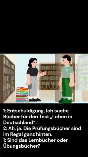 Learn essential German library phrases with this beginner‑friendly A1 dialogue #learngerman #deutsch