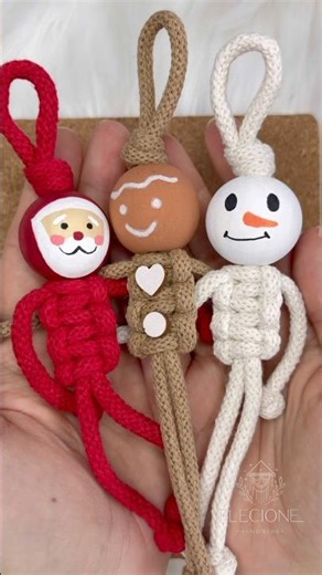 gingerbread man tutorial. You can make it with kids and family 😍 #macrametutorial #diyxmas