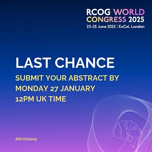 31 reactions · 10 comments | Calling all healthcare professionals - this is your last chance to submit an abstract for the RCOG World Congress 2025! Don't miss out and share your work Monday 27 January 12pm UK time. With over 90 hours of CPD content, a multidisciplinary programme and abstracts open in 40+ areas, this is your opportunity to connect with the global women’s health community. | Royal College of Obstetricians and Gynaecologists RCOG | Facebook