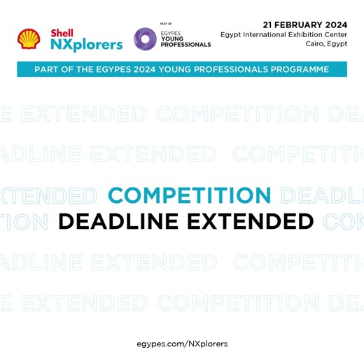 Attention aspiring young professionals in the energy sector. The deadline for the NXplorers Competition as part of the Young Professionals Programme, has been extended to Friday, 5 January 2024. Using NXplorers complex thinking methodologies, tools and creative problem solving skills, participants are required to present sustainable solutions addressing energy sustainability and transition covering the importance of technology and engineering in the sector in alignment with UN SDGs and Egypt 203