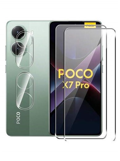 4pcs/Set Tempered Glass Screen Protector With Camera Lens Protector For Xiaomi Poco X7 Pro 5G, Poco F7 Pro, Poco F7 Ultra, Poco M7 Pro, Poco F7, F8 Ultra, F8 Pro, X8 Pro, X8 Pro Max, Poco X6 Pro 5G, 9H Hardness, Anti-Scratch, Case Friendly, Anti-Fingerprint | SHEIN