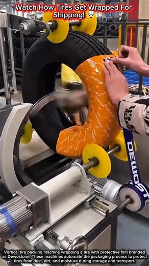 Watch How Tires Get Wrapped For Shipping! 🤯