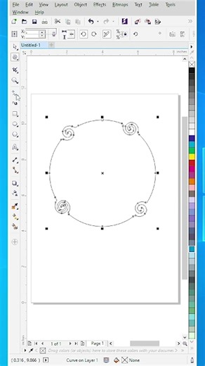 Twirl Tool Corel Draw #shorts #shortsvideo #tutorial