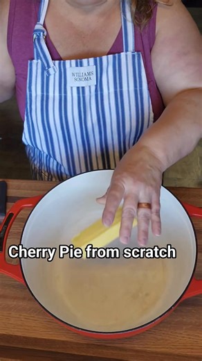 Our favorite cherry pie made with frozen cherries and homemade pie crust (recipe in comments) | A Farmgirl's Kitchen
